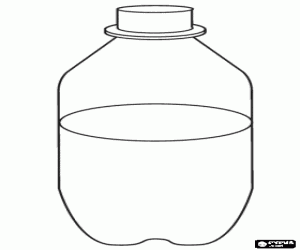 kolorowanka Pół butelki plastikowe pełne