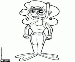 kolorowanka Płetwonurek