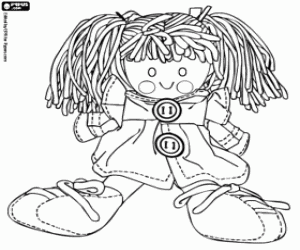 kolorowanka Rag doll z buty