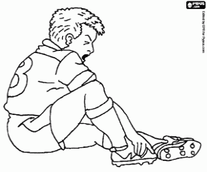 kolorowanka Rannych piłkarz