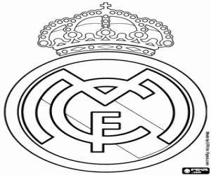 kolorowanka Real Madrid CF odznaka