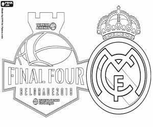 kolorowanka Real Madrid, mistrza Euroligi 2018