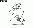 Numer 2 z dwoma myszy