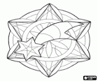 Mandala Boże Narodzenie z gwiazdą betlejemską