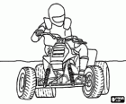 ATV Quad z pilotem chronione regulacji kasku