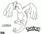 Lugia jest psychiczny i pływające Pokémon, legendarny pokemon jak ptak, smok i morskiego potwora