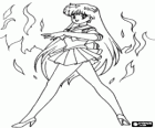 Rei Hino zmienia się w Sailor Mars, Czarodziejka z Marsa
