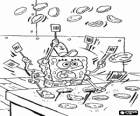 SpongeBob pracuje jak szalony w kuchni hamburger