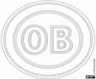 Logo OB lub Odense BK, Odense Boldklub, duński klub piłkarski