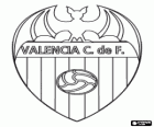 Logo Valencia CF, hiszpański klub piłkarski. Valencia Club de Fútbol, oryginalna nazwa w języku hiszpańskim