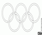 Kół olimpijskich. Olympic Flaga