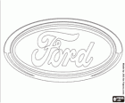 Logo Ford. marki samochodów w USA
