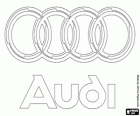 logo Audi, niemiecka marka samochodu