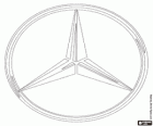 logo Mercedes, Mercedes-Benz, niemiecki pojazdów marki. Trójramienną gwiazdą Mercedesa