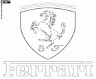 Logo Ferrari, włoski samochód sportowy marki