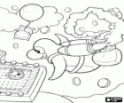 Pingwin loty z jet pack w grze Club Penguin