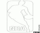 Logo NBA, zawodowej ligi koszykówki w Stanach Zjednoczonych Ameryki