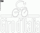 Logo Giro d'Italia, zawody rowerowe na trasie, która odbywa się etapami w ciągu trzech tygodni we Włoszech