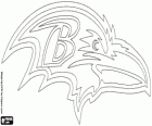 Baltimore Ravens logo, zespół futbolu amerykańskiego w północno podział AFC, Baltimore, Maryland