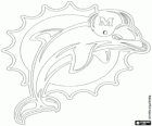 Logo Miami Dolphins, piłce nożnej amerykański w AFC East Division, Miami, Florida