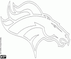 Denver Broncos logo, zespół futbolu amerykańskiego w AFC Western Division, Denver, Colorado