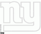 Logo z New York Giants, piłce nożnej amerykański w NFC East Division, East Rutherford, New Jersey