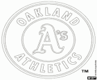 Oakland Athletics logo drużyny baseballowej z siedzibą w Oakland, w Kalifornii. Western Division American League