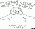 Mały cesarz pingwina, bohatera Happy Feet Tupot malych stóp