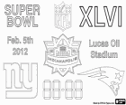 Super Bowl 2012. New England Patriots kontra. New York Giants. Lucas Oil Stadium, Indianapolis, 5 lutego 2012