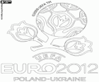 Logo 2012 Europejskiej w piłce nożnej. Polska i Ukraina UEFA EURO 2012
