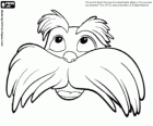 Lorax. Powierzchnia czołowa postać stworzona przez pisarza Dr.Seuss
