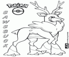 Sawsbuck, jelenie Pokémon zimą. Sawsbuck, Mebukijka jest kształtowanie się Deerling, Shikijika