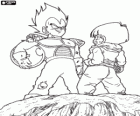 Vegeta i Son Gohan, dumnego przestrzeń wojownik w twarz z synem Son Goku