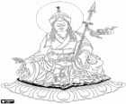 Budda Padmasambhava, założyciel szkoły Ningma Buddyzm tybetański. Guru Rinpoche