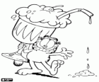 Garfield Kot z duże szklane milkshake