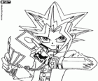 Yugi z karty gry Duel Monsters. Yu-Gi-Oh