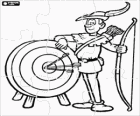Puzzle Robin Hood słynnego łucznik