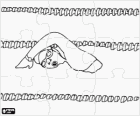 Puzzle sportu wodnego. Zagadka Pływak uprawiania styl dowolny