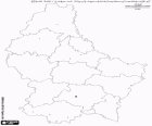 Mapa Wielkie Księstwo Luksemburga, mały kraj otoczony przez Francję, Niemcy i Belgia