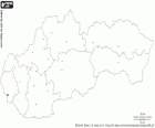 Mapa Słowacji i Republiki Słowackiej. Kraj graniczy z Polski, Ukrainy, Węgier, Austrii i Czechach