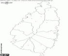 Mapa Saint Lucia. Stolica: Castries. Państwo wyspy Morza Karaibskiego