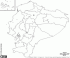 Mapa Republiki Ekwadoru. Stolica: Quito. Kraju Ameryki Południowej z wybrzeża Pacyfiku