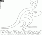 Logo drużyny narodowej rugby Australia, Wallabies. Godło, Wallaby