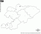 Mapa Kirgistanu, Republika Kirgiska. Stolica: Biszkeku. Górzysty kraj w Azji Środkowej
