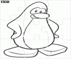 Pingwin z Club Penguin puzzle