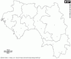 Mapa Republiki Gwinei. Stolica: Conakry. Kraj w Afryce Zachodniej z wybrzeża Oceanu Atlantyckiego