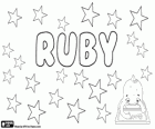 Ruby, imię pochodzenia łacińskiego. To pochodzi od nazwy kamień, rubin