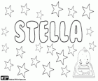 Stella, nazwa pochodzenia łacińskiego pochodzi bezpośrednio od słowa stella, gwiazda