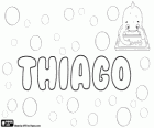 Thiago, wariant nazwy pochodzenia hebrajskiego Jaakow, Jakub. Thiago, wariant Tiago
