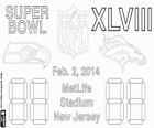 Super Bowl 2014. Seattle Seahawks vs Denver Broncos. MetLife Stadium w New Jersey, na 2 lutego 2014